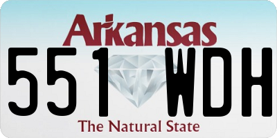 AR license plate 551WDH