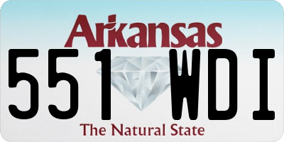 AR license plate 551WDI