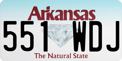 AR license plate 551WDJ