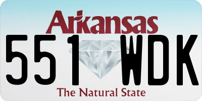 AR license plate 551WDK