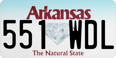 AR license plate 551WDL