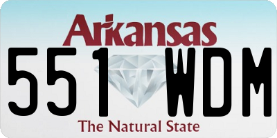 AR license plate 551WDM