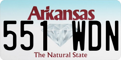 AR license plate 551WDN