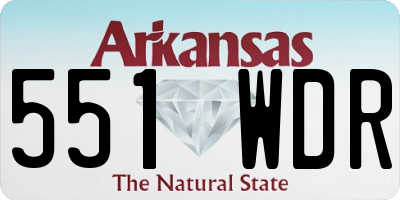 AR license plate 551WDR