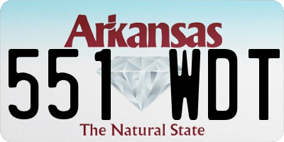 AR license plate 551WDT