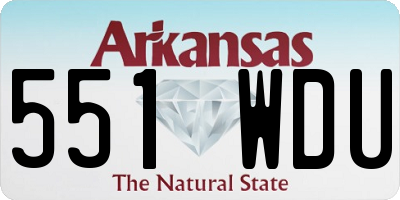 AR license plate 551WDU