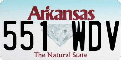 AR license plate 551WDV
