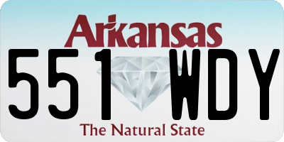 AR license plate 551WDY