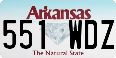 AR license plate 551WDZ