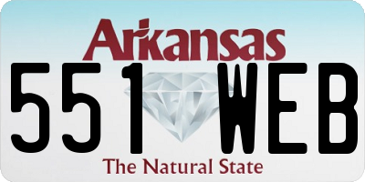AR license plate 551WEB