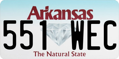 AR license plate 551WEC