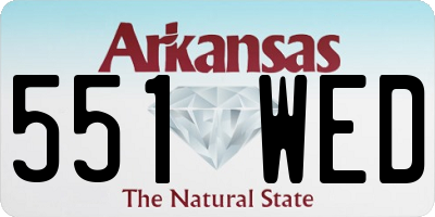 AR license plate 551WED