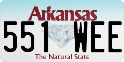 AR license plate 551WEE