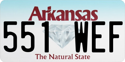 AR license plate 551WEF