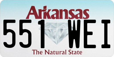 AR license plate 551WEI