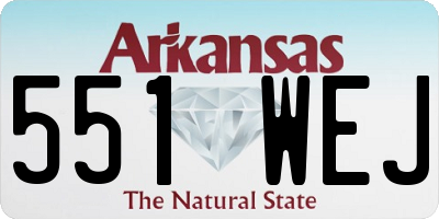 AR license plate 551WEJ