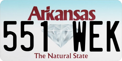 AR license plate 551WEK