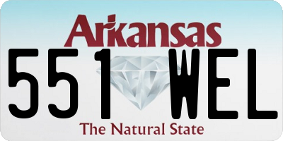 AR license plate 551WEL
