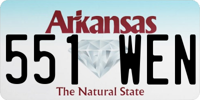 AR license plate 551WEN