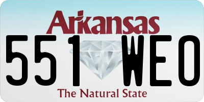 AR license plate 551WEO
