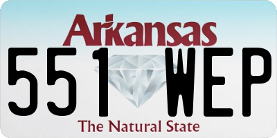AR license plate 551WEP