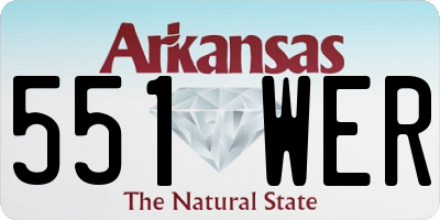 AR license plate 551WER