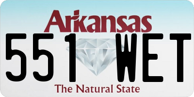 AR license plate 551WET