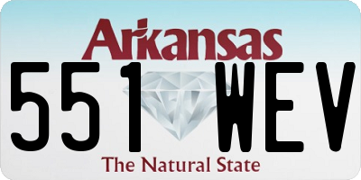 AR license plate 551WEV