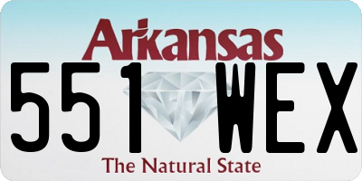 AR license plate 551WEX