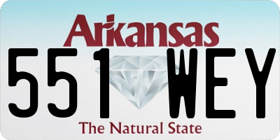 AR license plate 551WEY