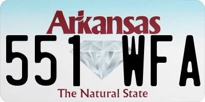 AR license plate 551WFA