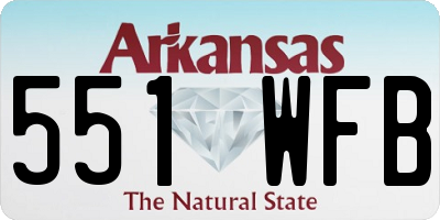 AR license plate 551WFB