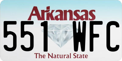 AR license plate 551WFC