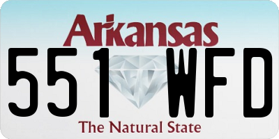 AR license plate 551WFD