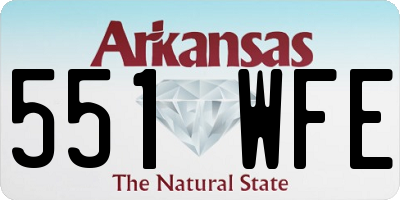 AR license plate 551WFE