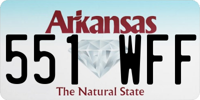 AR license plate 551WFF