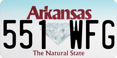 AR license plate 551WFG