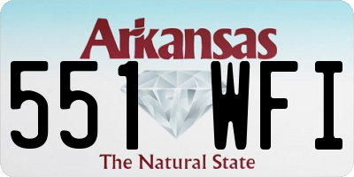 AR license plate 551WFI