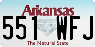 AR license plate 551WFJ