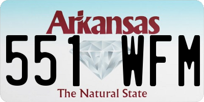 AR license plate 551WFM