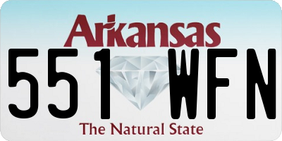 AR license plate 551WFN