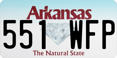AR license plate 551WFP