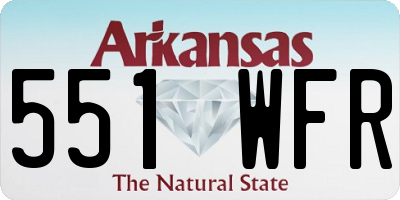 AR license plate 551WFR