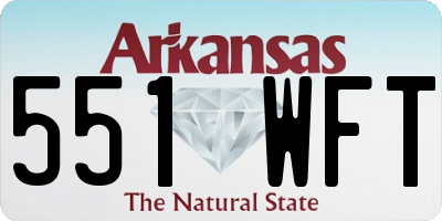 AR license plate 551WFT