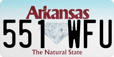 AR license plate 551WFU