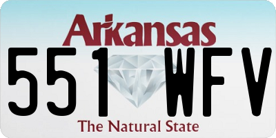 AR license plate 551WFV