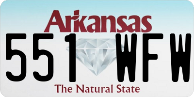 AR license plate 551WFW