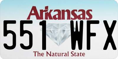 AR license plate 551WFX