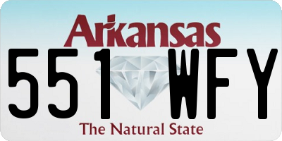AR license plate 551WFY