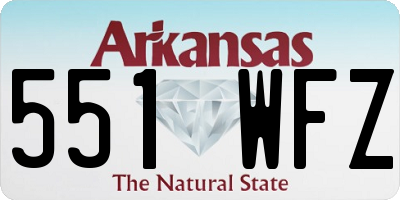 AR license plate 551WFZ